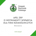 Apel ZRP o instrumenty wsparcia na miarę mikro i małych firm rzemieślniczych